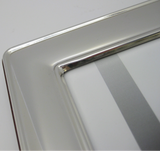 FINE ITALIAN 925 STERLING SILVER HANDMADE GLOSSY SLEEK 7 X 9 PICTURE FRAME