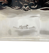 LARGE 925 STERLING SILVER HANDMADE ORNATE CHASED SWIRL CROWN BACKWALL MENORAH