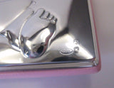 ITALIAN 925 STERLING SILVER ADORABLE BABY PINK KIDS PICTURE FRAME