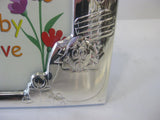 FINE ITALIAN 925 SILVER BLUE BABY CHICK EGG CLOCK KIDS PICTURE FRAME