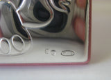 ITALIAN 925 SILVER PINK ADORABLE BABY ELEPHANT KIDS PICTURE FRAME