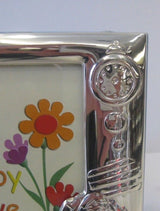 FINE ITALIAN 925 SILVER BLUE BABY CHICK EGG CLOCK KIDS PICTURE FRAME