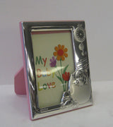 FINE ITALIAN 925 SILVER PINK BABY CHICK EGG CLOCK KIDS PICTURE FRAME