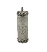 925 STERLING SILVER HANDMADE CHASED SWIRL ORNATE STRIATED SLEEK BESUMIM HOLDER