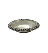 ANTIQUE S. KIRK & SON 925 STERLING SILVER HANDMADE FLORAL REPOUSSE BOWL DISH