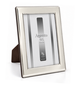 FINE ITALIAN 925 STERLING SILVER HANDMADE MODERN SHINY SLEEK 7X9 PICTURE FRAME