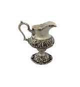 ANTIQUE 1936 STIEFF 925 STERLING SILVER HANDMADE CHASED REPOUSSE ROSE CREAMER