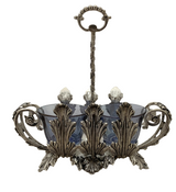 FINE ITALIAN 925 STERLING SILVER & BLUE CRYSTAL LEAF APPLIQUE DOUBLE SALT HOLDER