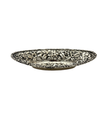ANTIQUE STIEFF 925 STERLING SILVER HANDMADE FLORAL REPOUSSE ORNATE BON BON DISH