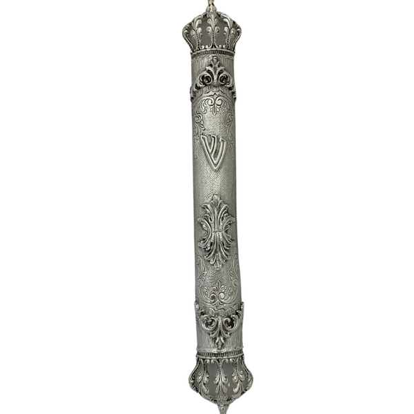 Shops Rare Vintage Large Mezuzah Holder 6 “ Layered In Sterling Silver 925