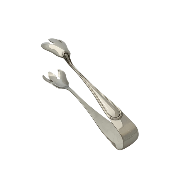 FINE ITALIAN 925 STERLING SILVER HANDMADE MODERN SHINY SLEEK FINISH ICE TONGS