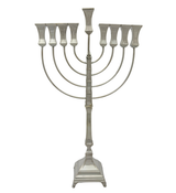 925 STERLING SILVER HANDMADE MODERN SIMPLE SHINY SLEEK SQUARE CHANUKAH MENORAH