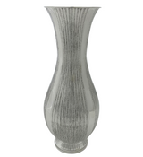 FINE 925 STERLING SILVER HANDMADE STRIATED & SHINY SLEEK FINISH FLOWER VASE