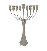 FINE 925 STERLING SILVER HANDMADE MODERN CLASSIC SHINY SLEEK CHANUKAH MENORAH