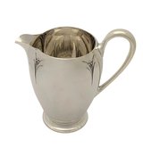 OLD ANTIQUE 925 STERLING SILVER HANDMADE FLORAL SHINY SLEEK CLASSIC PITCHER