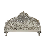 FINE 925 STERLING SILVER HANDMADE OPEN SWIRL PIERCED ORNATE SLEEK NAPKIN HOLDER