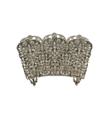 FINE 925 STERLING SILVER HANDMADE PIERCED FLORAL LEAF ORNATE SWIRL NAPKIN HOLDER