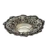ANTIQUE STIEFF 925 STERLING SILVER HANDMADE FLORAL REPOUSSE ORNATE BOWL DISH