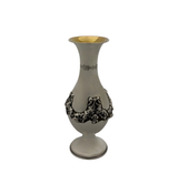 TOPAZIO 925 STERLING SILVER HANDMADE FLORAL SWAG SHINY SLEEK FLOWER BUD VASE