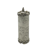 925 STERLING SILVER HANDMADE CHASED SWIRL ORNATE STRIATED SLEEK BESUMIM HOLDER