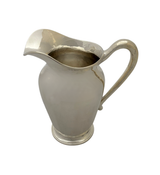 ANTIQUE 925 STERLING SILVER HAND WROUGHT HAMMERED & SLEEK FINISH WATER PITCHER