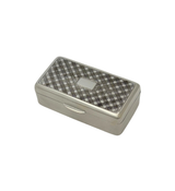 TOPAZIO 925 STERLING SILVER HANDMADE CONTEMPORARY STRIPED SHINY BESUMIM HOLDER