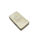 ANTIQUE ENGLISH 925 STERLING SILVER HANDMADE CENTRAL DRAGON EMBLEM SNUFF BOX