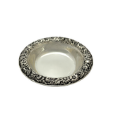 ANTIQUE S. KIRK & SON 925 STERLING SILVER HANDMADE FLORAL REPOUSSE BOWL DISH