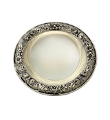 ANTIQUE S. KIRK & SON 925 STERLING SILVER HANDMADE REPOUSSE CANDY DISH BOWL