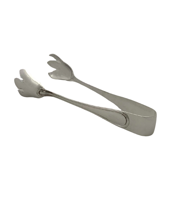 FINE ITALIAN 925 STERLING SILVER HANDMADE MODERN SHINY SLEEK FINISH ICE TONGS