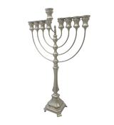 FINE 925 STERLING SILVER HANDMADE MODERN SHINY & SLEEK CLASSIC CHANUKAH MENORAH