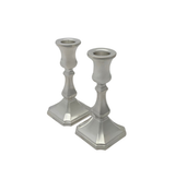 FINE MINI 925 STERLING SILVER HANDMADE MODERN SHINY SLEEK SIMPLE CANDLESTICKS