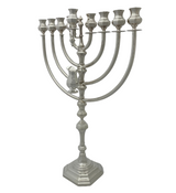 FINE TOPAZIO 925 STERLING SILVER HANDMADE MODERN SHINY & SLEEK CHANUKAH MENORAH