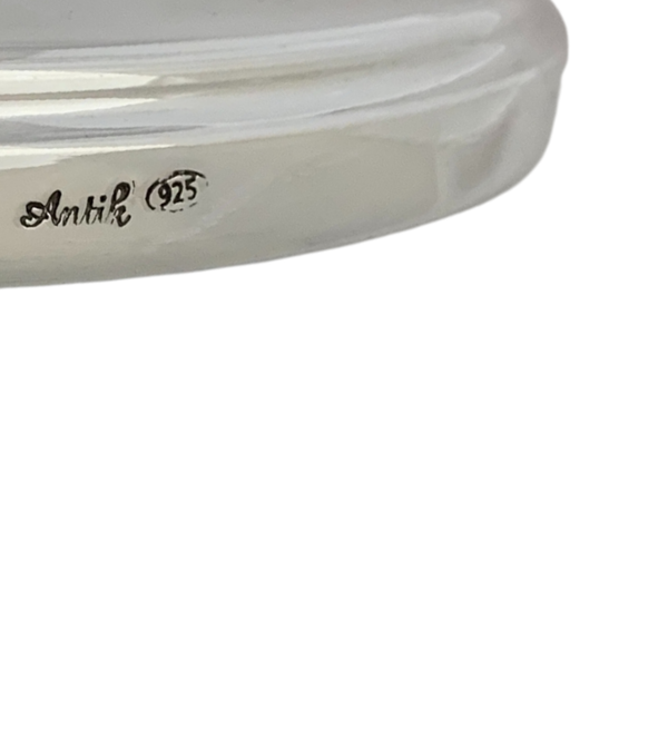 FINE 925 STERLING SILVER HANDMADE MODERN SHINY SLEEK FINISH ROUND CANDLESTICKS