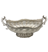 FINE 925 STERLING SILVER HANDMADE OPEN EMBOSSED ORNATE FRUIT BOWL CENTERPIECE