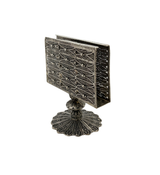 FINE 925 STERLING SILVER HANDMADE HEAVY FILIGREE LACE ORNATE MATCHBOX ON STAND