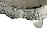 925 STERLING SILVER HANDMADE CHASED LEAF ORNATE MATTE & SHINY CHANUKAH MENORAH