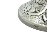 925 STERLING SILVER HANDMADE CHASED SWIRL MATTE SHINY BESAMIM HOLDER & COVER