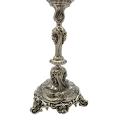 ANTIQUE CIRCA 1870 AUSTRIAN 800 SILVER HANDMADE ORNATE 6 LIGHT CANDELABRA PAIR
