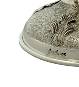 FINE 925 STERLING SILVER HANDMADE LEAF APPLIQUE ORNATE MATTE & SHINY ELIYAHU CUP