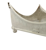FINE 925 STERLING SILVER HANDMADE MODERN STRIATED SHINY SLEEK FLAT NAPKIN HOLDER