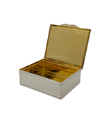 TOPAZIO 925 STERLING SILVER HANDMADE MODERN SHINY SLEEK BESUMIM HOLDER SPICE BOX