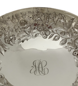 S. KIRK & SON 925 STERLING SILVER HANDMADE MONOGRAMMED FLORAL ORNATE ROUND BOWL