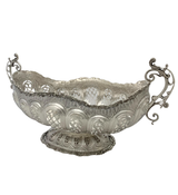 FINE 925 STERLING SILVER HANDMADE OPEN EMBOSSED ORNATE FRUIT BOWL CENTERPIECE