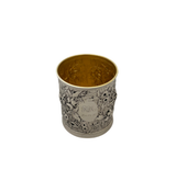 ANTIQUE G.T. SADTLER & SONS 925 STERLING SILVER HANDMADE REPOUSSE SINGLE CUP