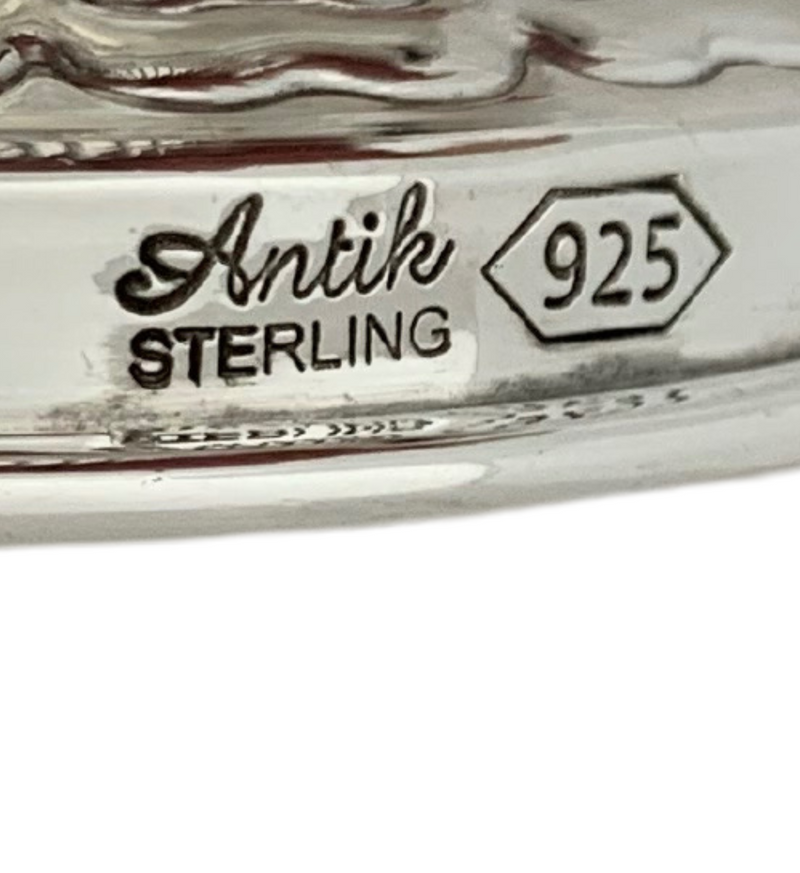 FINE 925 STERLING SILVER HANDMADE CHASED LEAF APPLIQUE MATTE & SHINY HONEY DISH