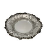 FINE ITALIAN 925 STERLING SILVER HANDMADE FLORAL ORNATE MATTE & SHINY CUP & TRAY