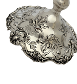 ANTIQUE SHREVE & CO 925 STERLING SILVER HANDMADE REPOUSSE SHINY CANDLESTICKS