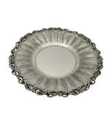 FINE 925 STERLING SILVER HANDMADE MODERN STRIATED & SLEEK ORNATE CUP & TRAY