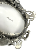 925 STERLING SILVER HANDMADE FLORAL LEAF APPLIQUE MATTE SHINY CARRIAGE ESROG BOX